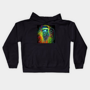 Neon Depths Kids Hoodie